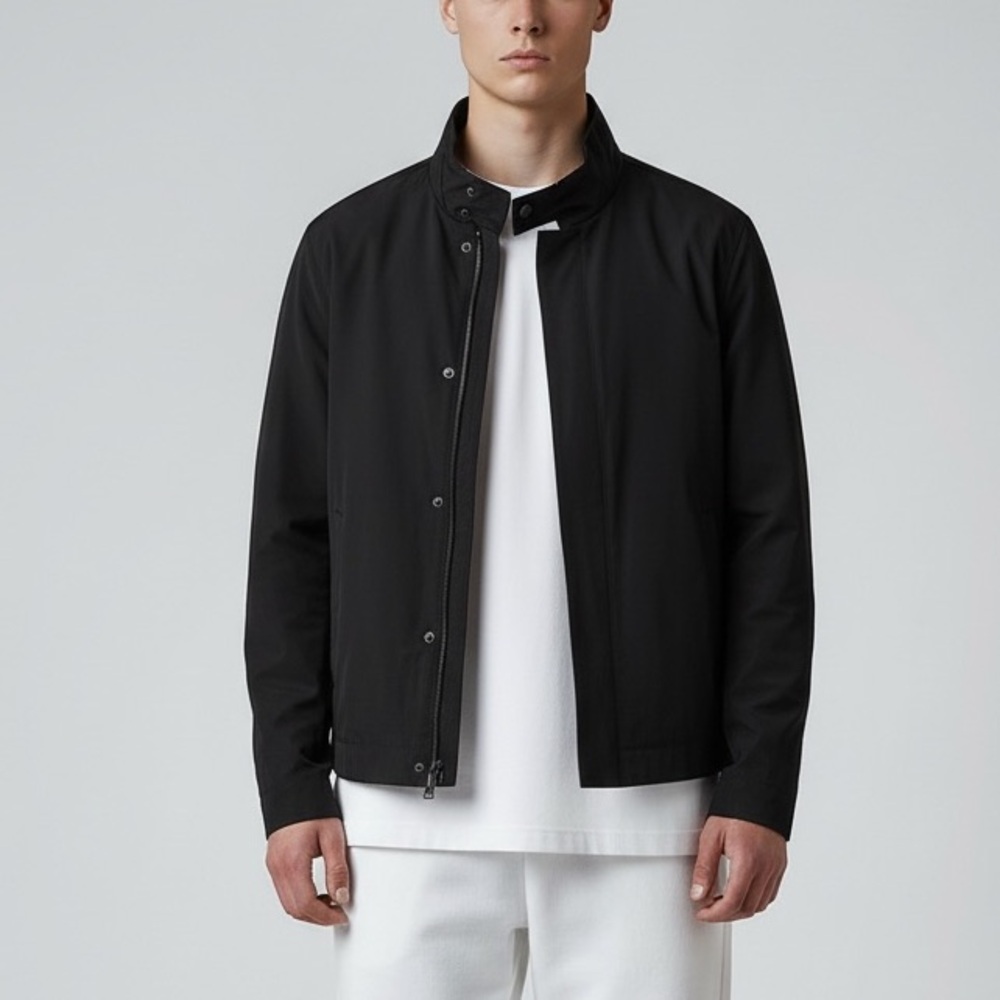 Vintage Versace Convertible Windbreaker Rain Jacket Black